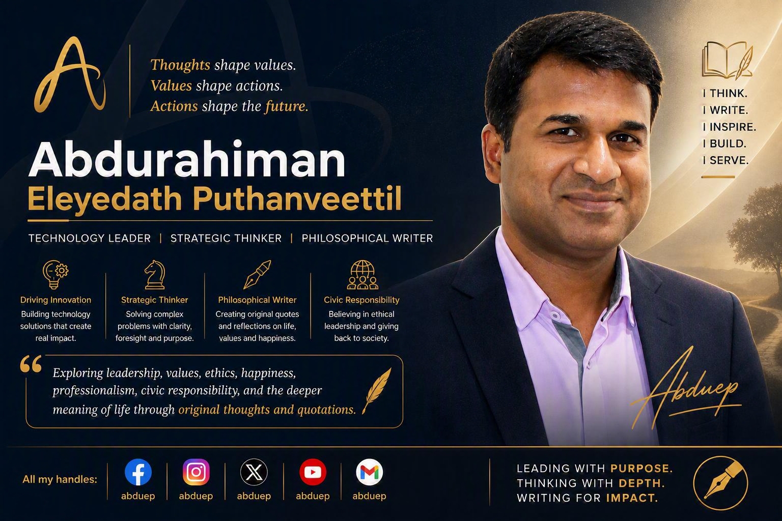 Abdurahiman Eleyedath Puthanveettil — Leading with purpose. Innovating for impact. Building for the future.